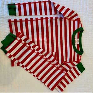Christmas stripe Hanna Andersson pajama set, 150 cm or US 12.